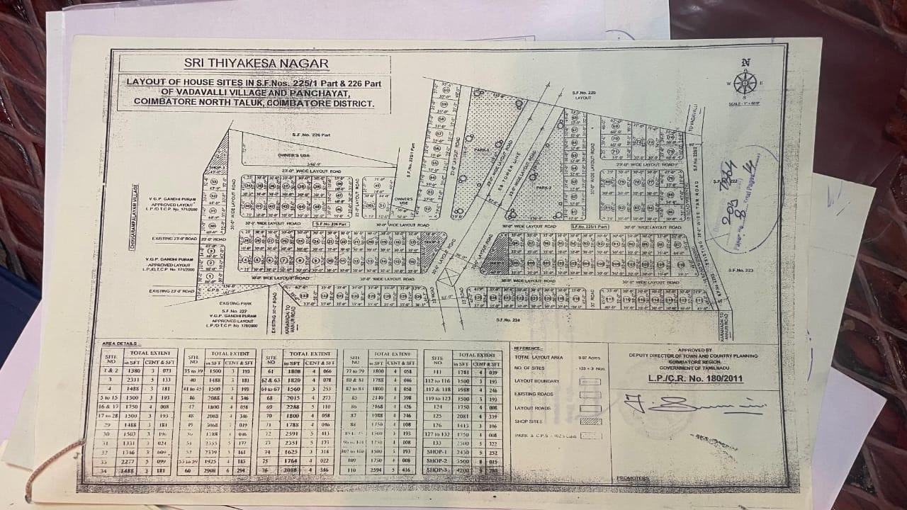 Sri Thiyakesa Nagar – Premium House Site Layout | Vadavalli, Coimbatore